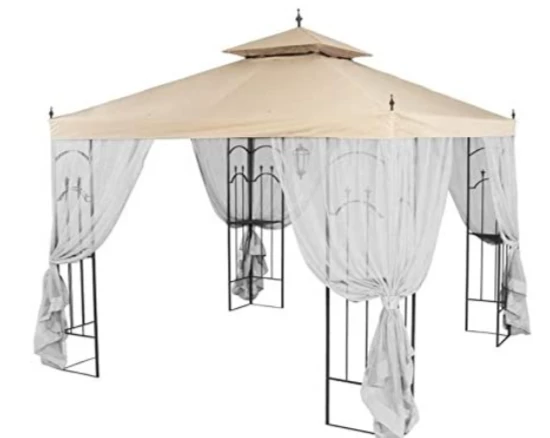 Gazebo Parts Direct Catalog 10X12 Replacement Canopy Top Cover For Hampton Bay Arrow Gazebo - Riplock 350 - Beige