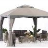 Gazebo Parts Direct 11' X 11' Gazebos Patio Garden Gazebo With Mosquito Netting, Double Soft-top (Light Gr Catalog
