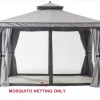 Gazebo Parts Direct Replacement Mosquito Netting For Soft Top Gazebo (10X12 Ft) L-GZ1140PST-G