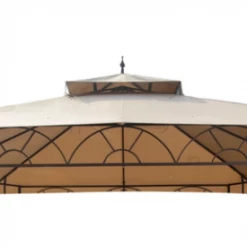 Gazebo Parts Direct Catalog Beige Replacement Canopy For Belvedere Gazebo (10X10 Ft) L-GZ027PWI-3A Sold At BigLots