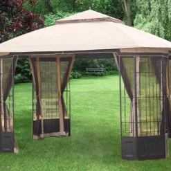Gazebo Parts Direct Replacement Canopy And Screen Combo For Bethany Gazebo - Rip Lock 350 L-GZ804PST