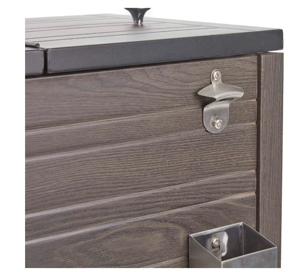 Gazebo Parts Direct Catalog Wood Look 60-Quart Outdoor Rolling Cooler