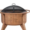 Gazebo Parts Direct Catalog 30 In. Woven Round Wood Burning Firepit With Tool