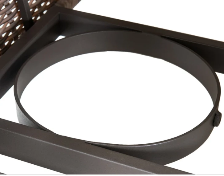 Gazebo Parts Direct Catalog Outdoor Patio Propane Burning Brown All-weather Wicker Fire Pit Table