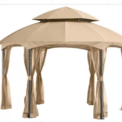 Gazebo Parts Direct Copy Of Replacement Canopy And Netting For Heritage Gazebo L-GZ793PST-E - Riplock 350