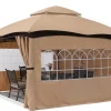 Gazebo Parts Direct 10X12 Gazebo Patio Gazebos For Winter, Weatherproof Gazebo With Window Curtains For Outdoor Party Wedding