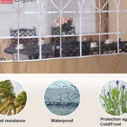 Gazebo Parts Direct 10X12 Gazebo Patio Gazebos For Winter, Weatherproof Gazebo With Window Curtains For Outdoor Party Wedding