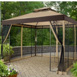 Gazebo Parts Direct Dark Brown Replacement Canopy For Winslow Gazebo (10X10 Ft) L-GZ038PST-3A1 Sold At Sears&Kmart SUNJOYGROUP