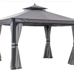 Gazebo Parts Direct Catalog Shadow Creek Gray Replacement Curtain Set (10X12 Ft) L-GZ1140PST-G