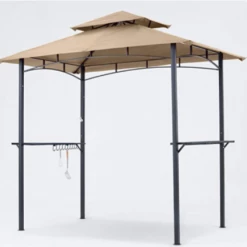 Gazebo Parts Direct Grill Gazebo 8 X 5 Double Tiered Outdoor BBQ Gazebo Canopy With LED Light Catalog