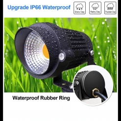 Gazebo Parts Direct 10W Landscape Lights 12V 24V 1000LM Warm White Low Voltage LED Waterproof Outdoor Lights (10Pack)