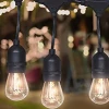 Gazebo Parts Direct Outdoor Commercial Grade 24-Foot Weatherproof Hanging Patio String Lights W/Energy Efficient Design, Black Catalog