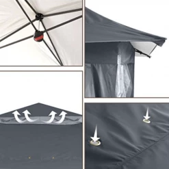 Gazebo Parts Direct Catalog 13'x13' Gazebo Tent Outdoor Pop Up Gazebo Canopy Shelter With Mosquito Netting (Gray)