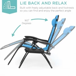 Gazebo Parts Direct Copy Of Set Of Two Adjustable Zero Gravity Lounge Chair Recliners For Patio, Pool W/Cup Holders - Catalog