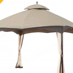 Gazebo Parts Direct Massilon Gazebo 12' X 10' Cabin-Style Soft Top Gazebo Top For Model L-GZ933PST Beige Catalog