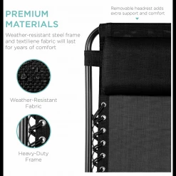 Gazebo Parts Direct Catalog Set Of Two Adjustable Zero Gravity Lounge Chair Recliners For Patio, Pool W/Cup Holders -