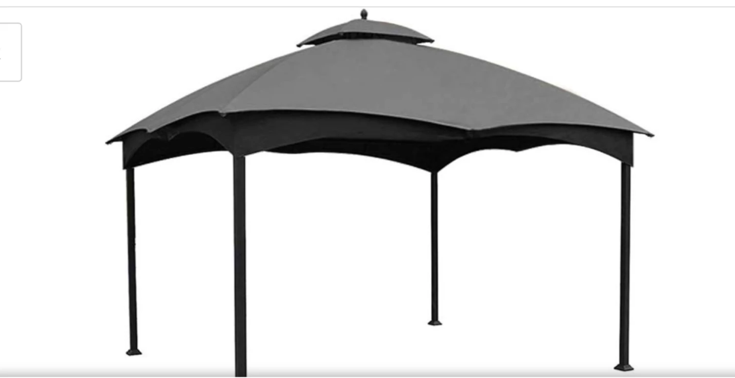 Gazebo Parts Direct Catalog Lowes Allen And Roth 10 X 12 Gray Gazebo Canopy New G-12S004B-1/GF-12S004BT FLASH SALE TODAY