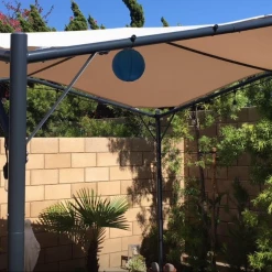 Gazebo Parts Direct BEST 12 X 12 Ft Outdoor Patio Swan Gazebo Canopy For Backyard, Iron, 250gsm Polyester Canopy, Beige