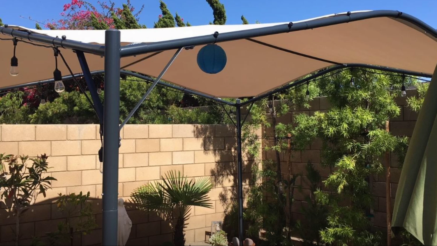 Gazebo Parts Direct BEST 12 X 12 Ft Outdoor Patio Swan Gazebo Canopy For Backyard, Iron, 250gsm Polyester Canopy, Beige