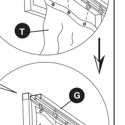 Gazebo Parts Direct Plastic Slide J Hooks For Gazebo Curtains/Mosquito Netting/The Track Of Lowe's Allen Roth #GF-12S004B,TPGAZ1-002 Gazebo - Quantity Of 36