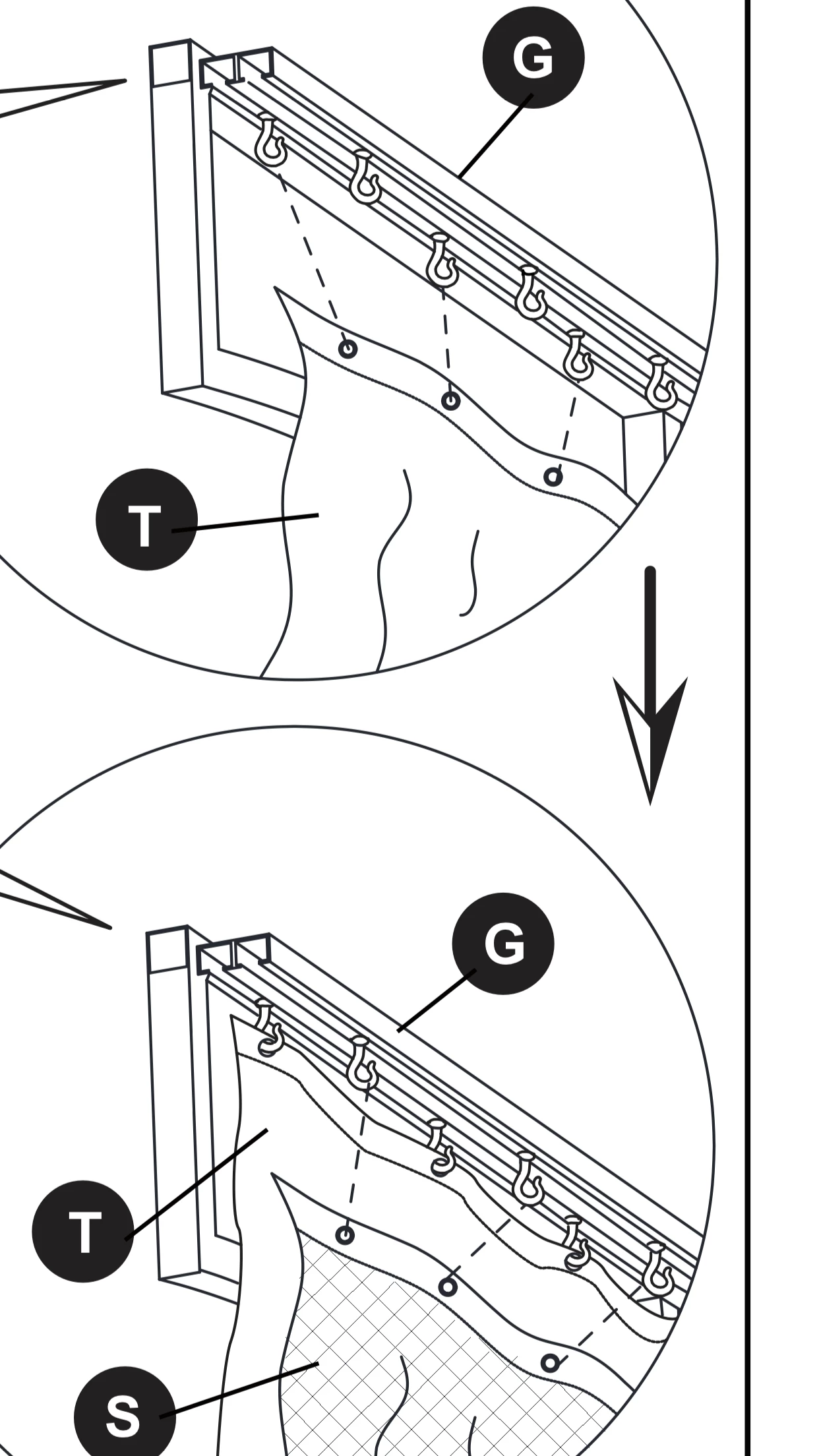 Gazebo Parts Direct Plastic Slide J Hooks For Gazebo Curtains/Mosquito Netting/The Track Of Lowe's Allen Roth #GF-12S004B,TPGAZ1-002 Gazebo - Quantity Of 36