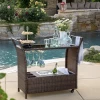 Gazebo Parts Direct Catalog Caribbean Outdoor Wicker Bar Cart With Cooler Wine Glass Holder And Glass Top