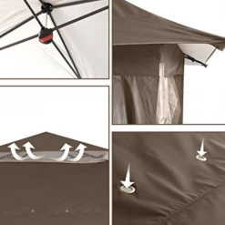 Gazebo Parts Direct 13'x13' Gazebo Tent Outdoor Pop Up Gazebo Canopy Shelter With Mosquito Netting (Brown) Catalog