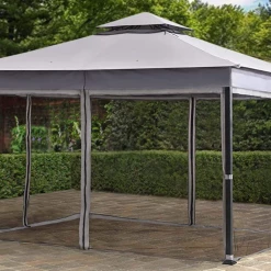 Gazebo Parts Direct Original Replacement Canopy For Allen+Roth Easy Up Gazebo (10X12 Ft) L-GZ472PST-I Sold At Lowe's, Light Grey Catalog