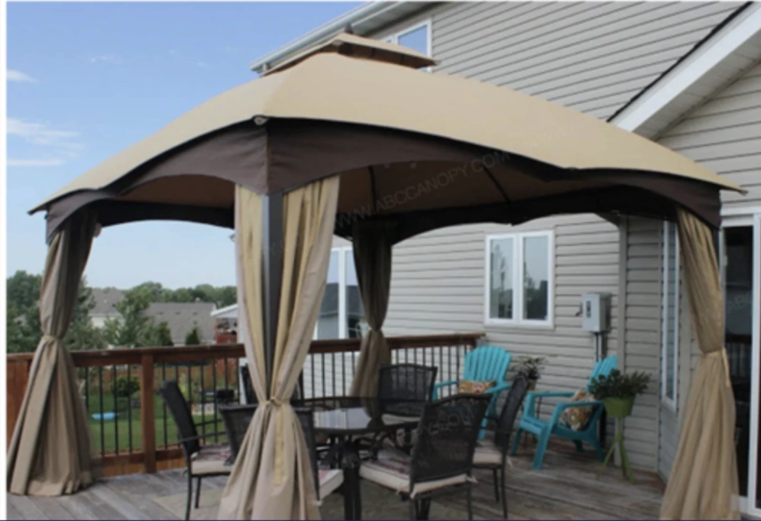 Gazebo Parts Direct Catalog Lowes Allen And Roth 10 X 12 Gazebo Refresh Bundle Canopy,Bug Screen,Curtain All In One Package