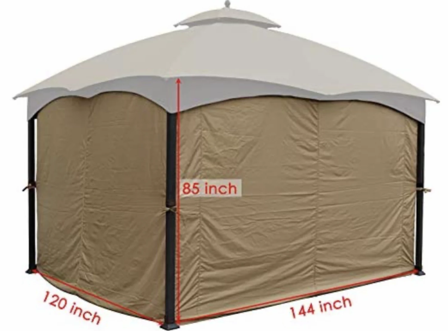 Gazebo Parts Direct Catalog Lowes Allen And Roth 10 X 12 Gazebo Refresh Bundle Canopy,Bug Screen,Curtain All In One Package