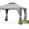 Gazebo Parts Direct Replacement Canopy For The Shadow Creek Gazebo - RIP LOCK 350 - 10x12 Slate Gray L-GZ1140PST