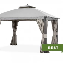 Gazebo Parts Direct Replacement Canopy For The Shadow Creek Gazebo - RIP LOCK 350 - 10x12 Slate Gray L-GZ1140PST