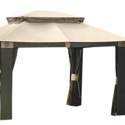 Gazebo Parts Direct Catalog SUNJOY ANTIGUA WICKER GAZEBO CURTAIN SET 10X12 MODEL L-GZ806PAL-C