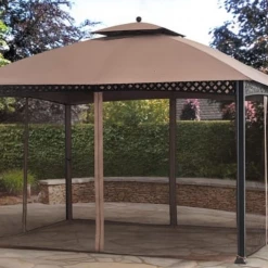 Gazebo Parts Direct Catalog Sunjoy Original Manufacturer Replacement Mosquito Netting For Windsor Gazebo (10'X12') Model L-GZ717PST-C