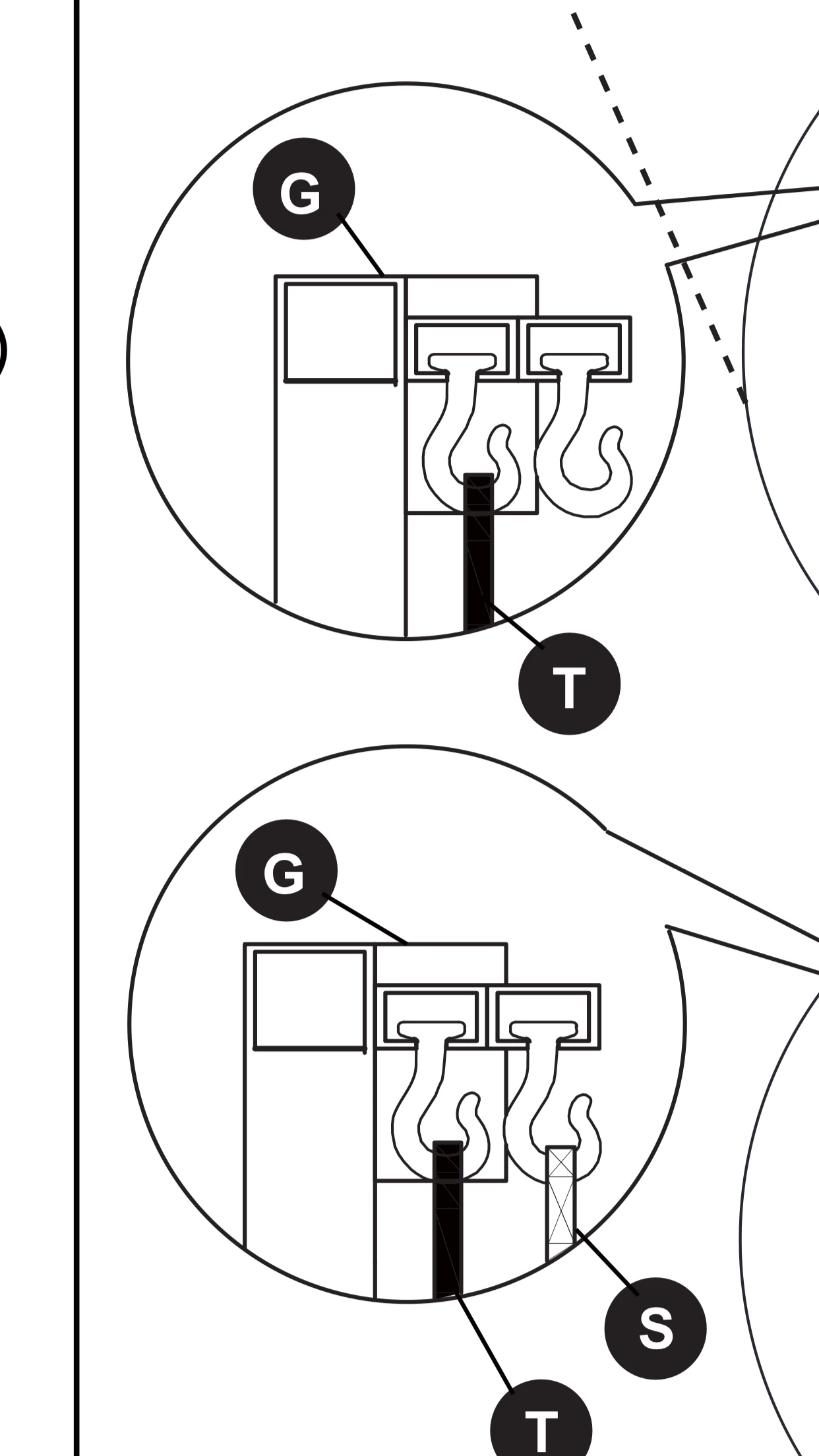 Gazebo Parts Direct Plastic Slide J Hooks For Gazebo Curtains/Mosquito Netting/The Track Of Lowe's Allen Roth #GF-12S004B,TPGAZ1-002 Gazebo - Quantity Of 36