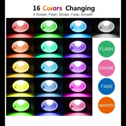 Gazebo Parts Direct Catalog Landscape Lighting 6W RGB Remote Control LED Landscape Lights 12V Waterproof Color-Changing Decorative Lights For Indoors Outdoors(8 Pack)