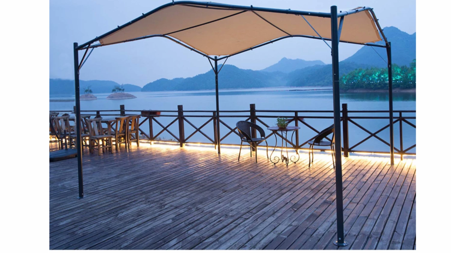 Gazebo Parts Direct BEST 12 X 12 Ft Outdoor Patio Swan Gazebo Canopy For Backyard, Iron, 250gsm Polyester Canopy, Beige