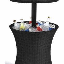 Gazebo Parts Direct Catalog COOLER TIKI BAR Outdoor Patio Furniture And Hot Tub Side Table With 7.5 Gallon Beer And Wine Cooler