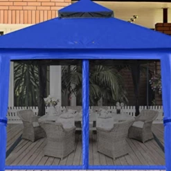 Gazebo Parts Direct Catalog 13'x13' Gazebo Tent Outdoor Pop Up Gazebo Canopy Shelter With Mosquito Netting (Blue)