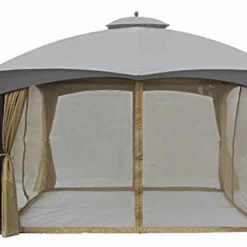 Gazebo Parts Direct Catalog Lowes Allen And Roth 10 X 12 Gazebo Refresh Bundle Canopy,Bug Screen,Curtain All In One Package