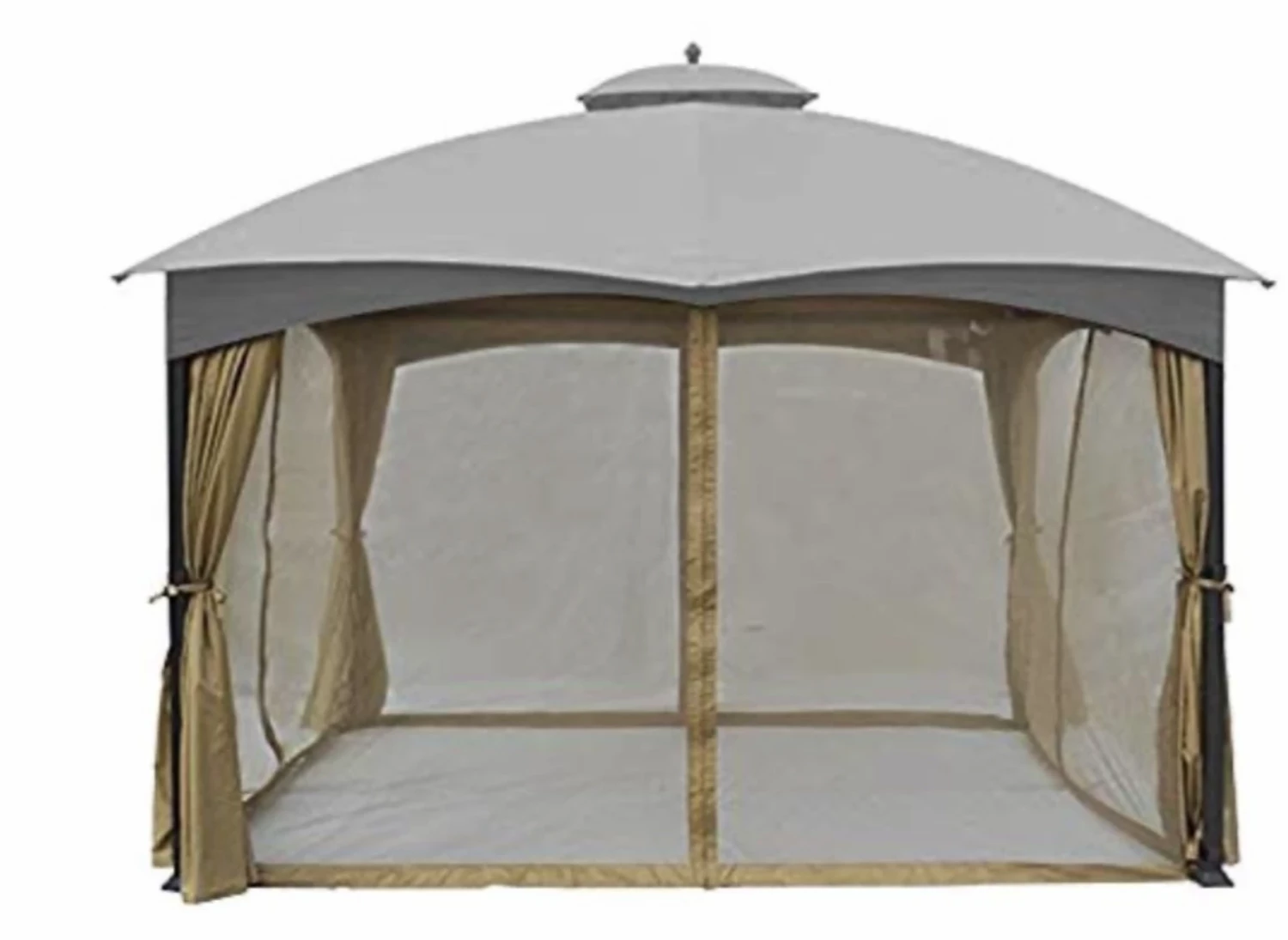 Gazebo Parts Direct Catalog Lowes Allen And Roth 10 X 12 Gazebo Refresh Bundle Canopy,Bug Screen,Curtain All In One Package