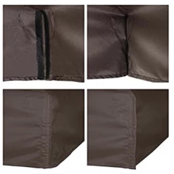 Gazebo Parts Direct 12'x12' Gazebo Top Replacement For 2 Tier Outdoor Canopy Cover Coffee