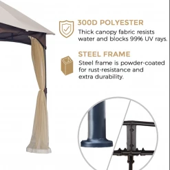 Gazebo Parts Direct Catalog 10x12 Outdoor Gazebo For Patios Canopy For Shade And Rain With Mosquito Netting, Waterproof Soft Top Metal Frame Gazebo