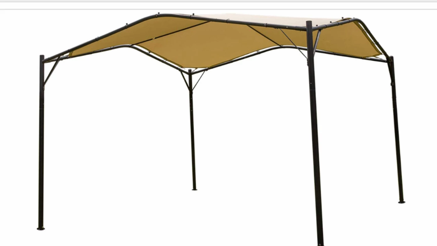 Gazebo Parts Direct BEST 12 X 12 Ft Outdoor Patio Swan Gazebo Canopy For Backyard, Iron, 250gsm Polyester Canopy, Beige