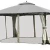 Gazebo Parts Direct Big Lots Windsor Replacement 10x12 Canopy For L-GZ717PST-C - Riplock 350 - Slate Gray