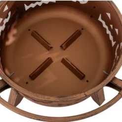 Gazebo Parts Direct HALLOWEEN 30 In. Jack-o-lantern Round Wood Burning Firepit With Poker Catalog