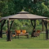 Gazebo Parts Direct Sunjoy Light Brown Replacement Canopy For Regency II Gazebo (10x12 FT) L-GZ798PST Sold At OSJ