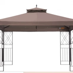 Gazebo Parts Direct Sunjoy Khaki+Dark Brown+Capulet Olive Replacement Canopy For Classic Scroll Gazebo (10X12 Ft) L-GZ288PST-4D Sold At Walmart CA Catalog