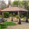 Gazebo Parts Direct Beige Replacement Canopy For South Hampton Gazebo (11x13 FT) L-GZ215PST-A Sold At BigLots Catalog