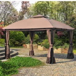 Gazebo Parts Direct Beige Replacement Canopy For South Hampton Gazebo (11x13 FT) L-GZ215PST-B Sold At BigLots